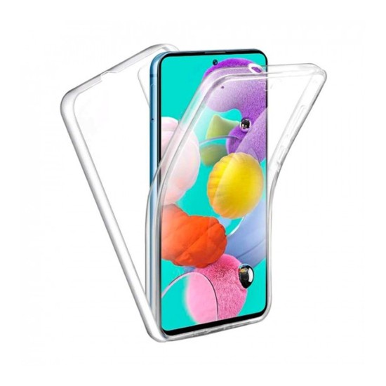 Capa de Silicone 360º para Samsung Galaxy A01 Transparente